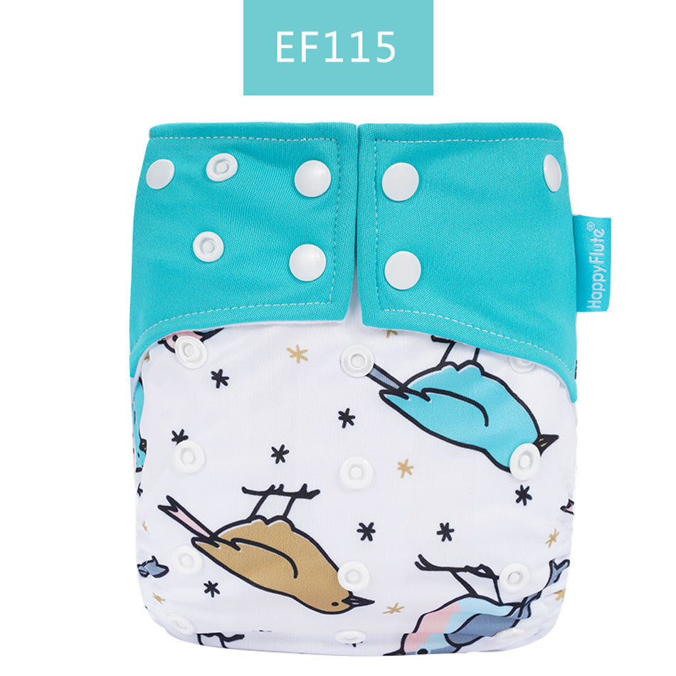 Happyflute Baby Cloth Diaper Waterproof Side Leakage Prevention Washable Diaper Pants Cloth Diaper Cloth Diaper Cover