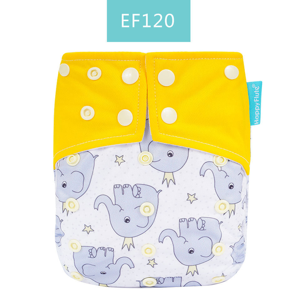 Happyflute Baby Cloth Diaper Waterproof Side Leakage Prevention Washable Diaper Pants Cloth Diaper Cloth Diaper Cover