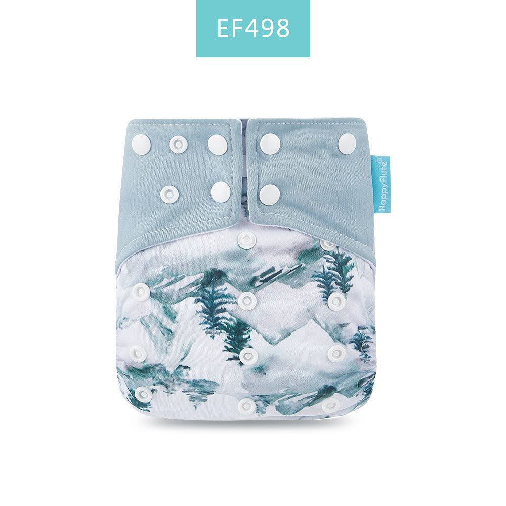 Happyflute Baby Cloth Diaper Waterproof Side Leakage Prevention Washable Diaper Pants Cloth Diaper Cloth Diaper Cover