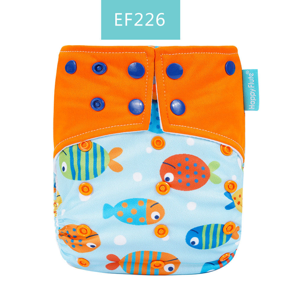 Happyflute Baby Cloth Diaper Waterproof Side Leakage Prevention Washable Diaper Pants Cloth Diaper Cloth Diaper Cover