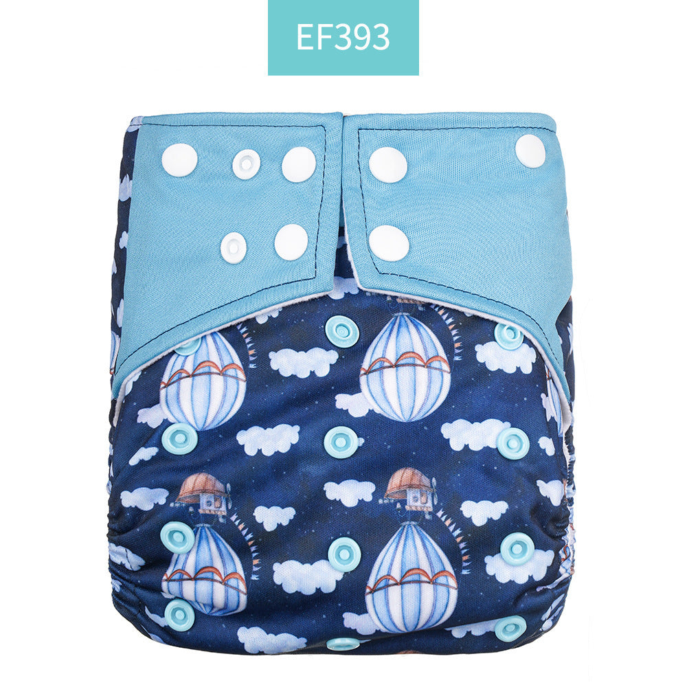 Happyflute Baby Cloth Diaper Waterproof Side Leakage Prevention Washable Diaper Pants Cloth Diaper Cloth Diaper Cover