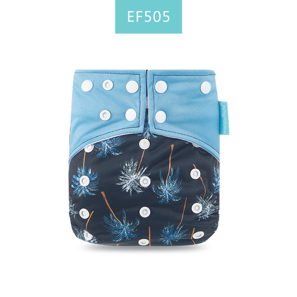 Happyflute Baby Cloth Diaper Waterproof Side Leakage Prevention Washable Diaper Pants Cloth Diaper Cloth Diaper Cover